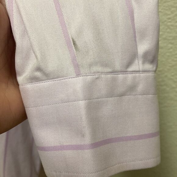 Robert Graham Striped Dress Shirt Size 16 - Picture 9 of 10